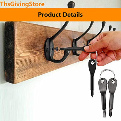 10PCS Pocket Keychain Screwdriver Tools Set, Outdoor Tool Gadgets Kit Travel Screwdriver Keychain with Key Ring for Dad Gift, Electrician, DIY