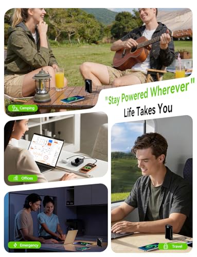 50000mAh Portable Charger, 50% Smaller Power Bank Built-in 4 Cables