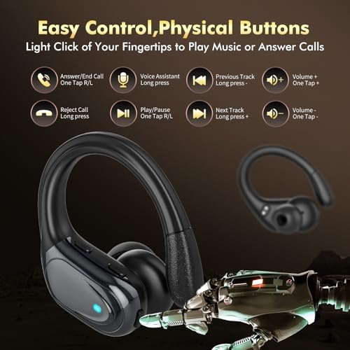 HAOYUYAN Sports Bluetooth Headphones, Earphones for Gym
