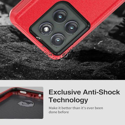 for Motorola Moto Edge 5G 2025 Case, Heavy Duty Protective Case with [3 in 1] Rugged Rubber Shockproof Protection Cover for Moto Edge 2025(Red/Black) - color: Red/Black