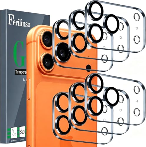 Ferilinso 6Pack Camera Lens Protector for iPhone 17 Pro Max, Tempered Glass - size: 17 Pro Max-6.9 INCH