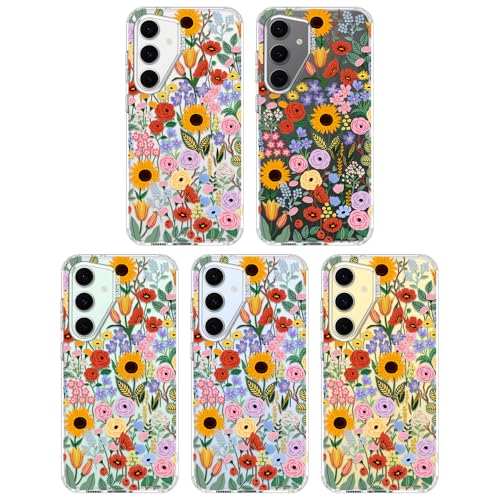 MOSNOVO Case for Samsung Galaxy S24 FE, [Buffertech 6.6ft Military-Grade Drop Protection] [Anti Peel Off Tech] Clear TPU Bumper Phone Case Cover Design - Blossom & Bloom - color: Clear - Blossom & Bloom, size: Samsung Galaxy S24 FE