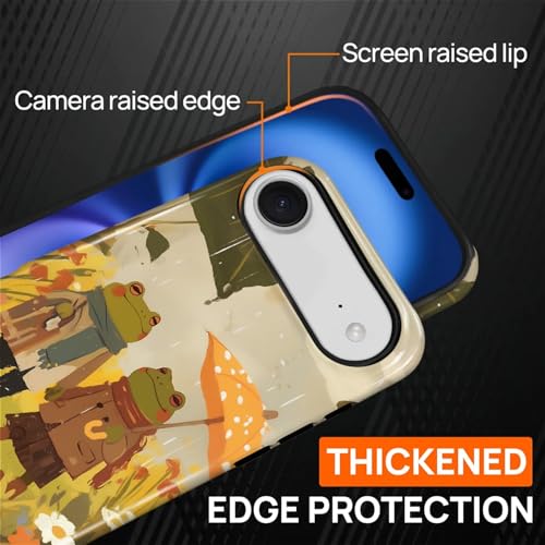 Magnetic for iPhone 17 Air Case,[Compatible with Magsafe] Dual Layer Protective Heavy Duty Shockproof Rugged Drop Protection Bumper Hybrid Case - Rain Frog and Toad - color: Rain Frog and Toad, size: iPhone 17 Air