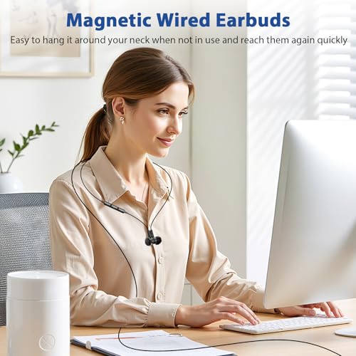APETOO USB C Headphones Magnetic Wired Earbuds iPhone 18 Pro 17 16 15 Black - color: Black
