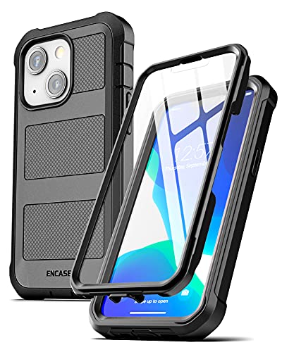 Encased Belt Case Designed for iPhone 13 Case with Built-in Screen Protector and Holster Clip Phone Holder (Falcon Black) (iPhone 13) - size: iPhone 13
