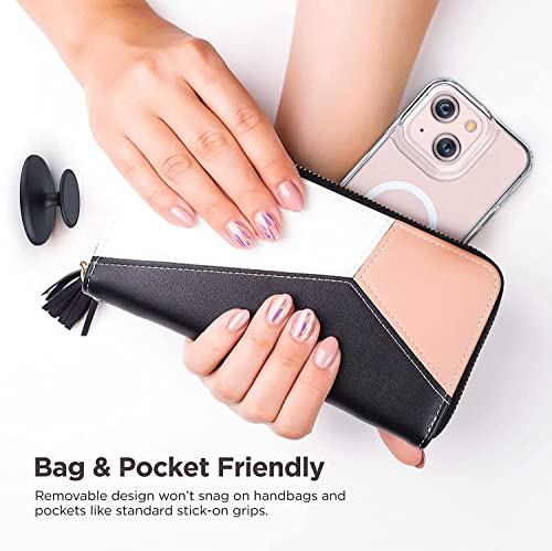 ENCASED Magnetic Phone Grip - Designed for MagSafe, iPhone 16/15 Pro Max and iPhone 14/13/12 Cases and Accessories (2-in-1 Holder + Kickstand)