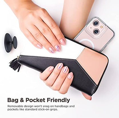 ENCASED Magnetic Phone Grip - Designed for MagSafe, iPhone 16/15 Pro Max and iPhone 14/13/12 Cases and Accessories (2-in-1 Holder + Kickstand)