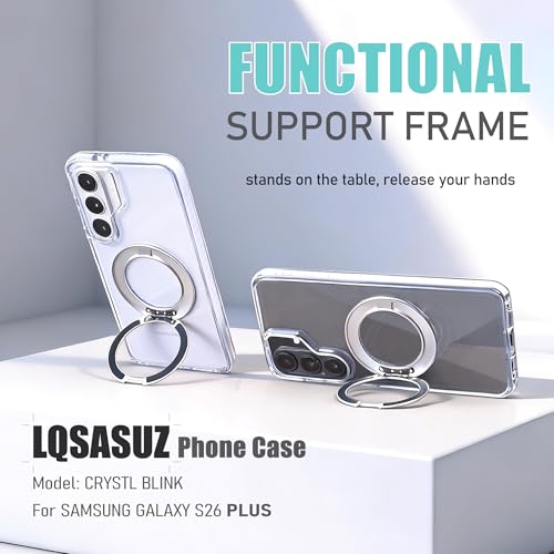 Shockproof for Samsung Galaxy S26+ Case, [Non-Yellowing] [12 FT Military-Grade Drop Protection] Transparent Slim Case for Samsung Galaxy S26+, Crystal Clear, Hard - color: S26 + Clear