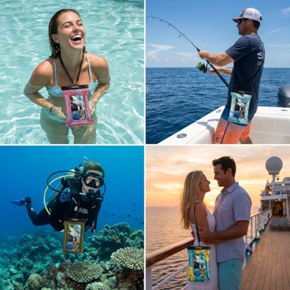 Salt Life Floating Waterproof Phone Case– IPX8 100% Waterproof Phone Case that Floats in Water, Universal Phone Dry Bag with Touchscreen Clear Window, Secure Seal Closure & Lanyard (Bali Bliss) - color: Bali Bliss