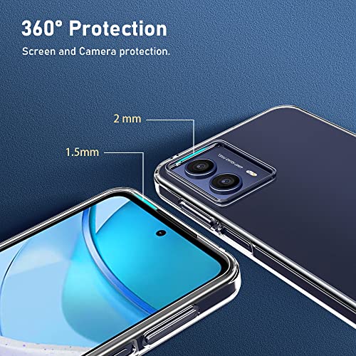 Silicone Clear for Moto G 5G 2023 Case,Ultra Thin with Comfort Grip | Soft Slim-Fit TPU Moto G 5g 2023 Phone Cover,Non-Slip,Shockproof Protection,Scrath-Resistant - size: Moto g 2023