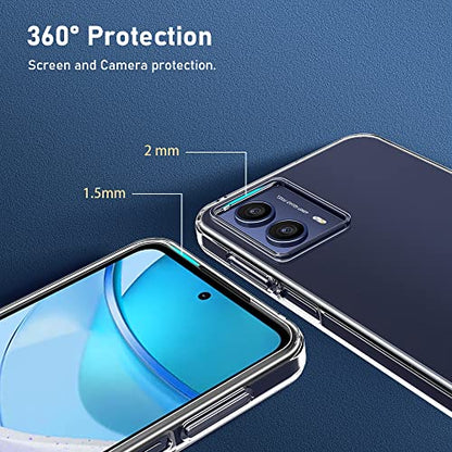 Silicone Clear for Moto G 5G 2023 Case,Ultra Thin with Comfort Grip | Soft Slim-Fit TPU Moto G 5g 2023 Phone Cover,Non-Slip,Shockproof Protection,Scrath-Resistant - size: Moto g 2023