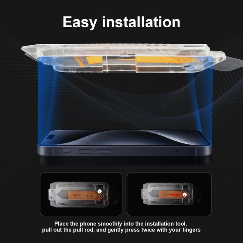 for iPhone 15 Pro Case Clear - 5-in-1 Camera Lens and Glass Screen Protector - size: iPhone 15 Pro