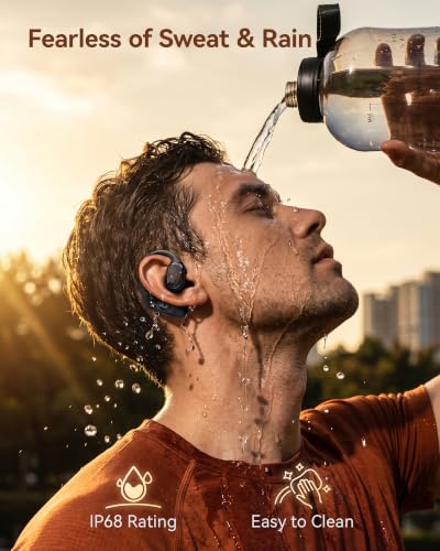 Gen 2 Bone Conduction, 60H IP68 Open Ear Headphones - color: Obsidian
