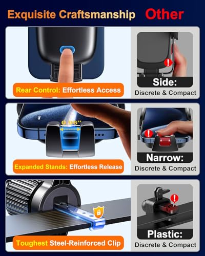 Qifutan Car Phone Holder Mount Phone Mount for Car Windshield Dashboard Air Vent Universal Hands Free Automobile Cell Phone Holder Fit for iPhone Smartphone Camera Mounts - color: Carbon fiber