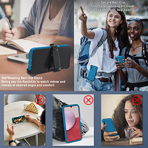 for Samsung Galaxy A14 5G case,A14 5G Heavy Duty case,[Military Grade Protective ][Shockproof] [Dropproof] [Dust-Proof], Compatible with Galaxy A14 5G (Lake Blue) - color: Lake Blue
