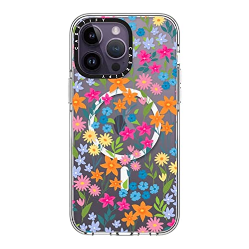 CASETiFY for iPhone 14 Pro Max Case - Impact Clear Compatible with MagSafe | Not Yellowing | 6.6 ft. 3X Military Grade Drop Protection | bright spring flowers - daisy floral pattern | Clear - color: bright spring flowers, size: Iphone 14 Pro Max (6.7")