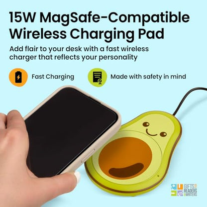 Thinking Gifts 15W Magnetic Wireless Charger, Charging Pad - Avocado - color: Avocado
