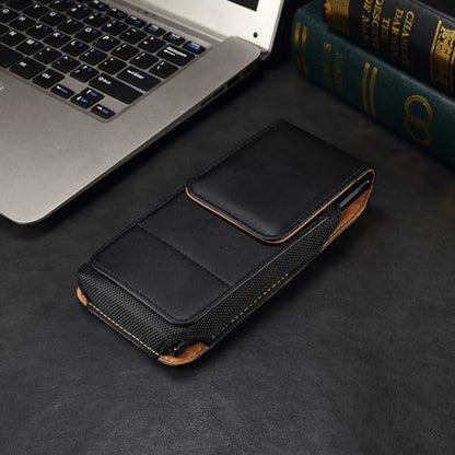 Universal Cell Phone Holster for Men Belt, Mobile Phone Belt Pouch, 6.1" Outdoor Travel Waist Bag Case with Belt Clip/Loop Credit Card Holder for iPhone 17/16/15/14/13/12 Samsung S26/S25/S24/S23/A41 - color: 6.1 Inch
