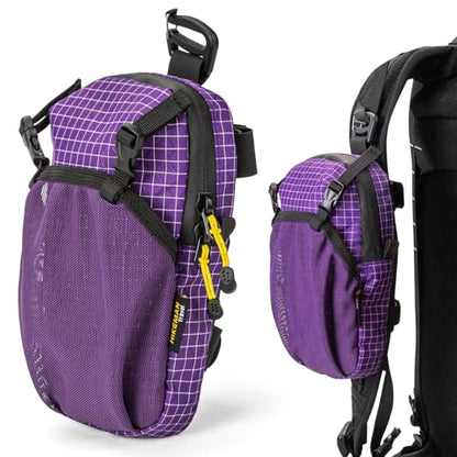 HIKEMAN Backpack Shoulder Strap Pouch - Smartphone Strap Pack,Waterproof Backpack Strap Pocket Attachment Bag for Hikers,Small Crossbody Bag Waist Pack for Sports Hiking Camping(Purple) - color: Purple