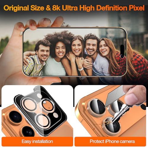 YMHML 3 Pack Compatible for iPhone 17 Pro Privacy Screen Protector Tempered Glass + 1 Set of Camera Lens Protector, 25°Anti Spy, [Top 9H+ Military Grade Shatterproof] [Bubble Free, Auto-Dust Removal] - size: iPhone 17 Pro-6.3 Inch