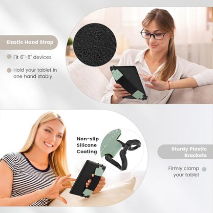 MoKo Security Hand-Strap for 6-8" Kindle eReaders Fire Tablets, Mint Green - color: Mint Green, style: Black Strap