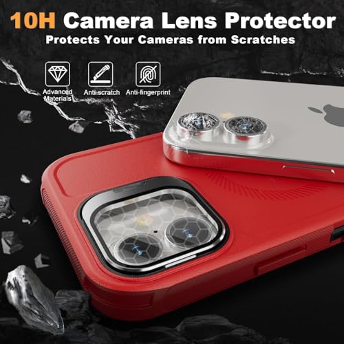 Follaroma for iPhone 16 Case with Magnetic,Heavy Duty Case,6.1'',Red - color: Red, size: iPhone 16 6.1''