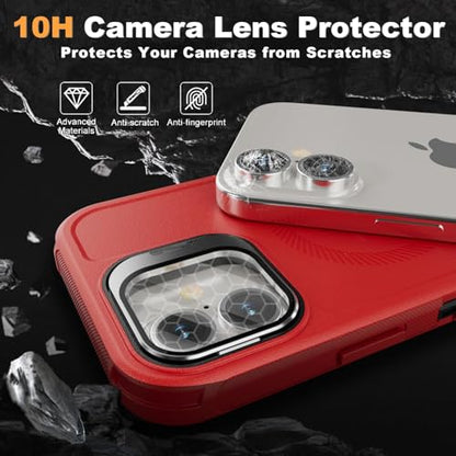 Follaroma for iPhone 16 Case with Magnetic,Heavy Duty Case,6.1'',Red - color: Red, size: iPhone 16 6.1''