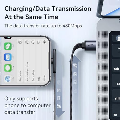 mcdodo 4FT USB C to Lightning Cable 90 Degree Right Angle USB-C to Lightning Charging Cable with LED Indicator Light Compatible with iPhone 14 13 12 11/Pro/ProMax/Plus, iPad, AirPods, iTouch - color: USB-C to Lightning