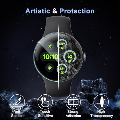 6 Pack for Google Pixel Watch 4/3/2/1 Screen Protector 41mm | Anti Scratch, Soft HD Clear Flexible Film for Pixel Watch 4/3/2/1 , Bubble Free, Touch Sensitive, Anti Fingerprint - size: For Google Pixel Watch 4/3/2/1 41mm 1.61 Inch