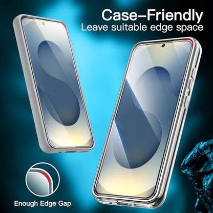 JETech Screen Protector for Samsung Galaxy S25, 3-Pack | HD Clear, Fingerprint ID Compatible, Anti-Scratch Glass - size: Galaxy S25