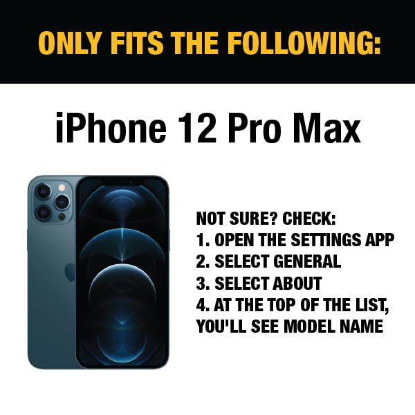 DEWALT Heavy Duty Glass Screen Protector for iPhone 12 Pro Max, 2 Pack Tempered Glass Screen Protector, Case Friendly, Perfect Install Tool Included, Long-Lasting Protection - size: iPhone 12 Pro Max