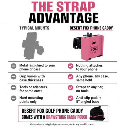 DESERT FOX GOLF - Phone Caddy - Pink - color: Pink
