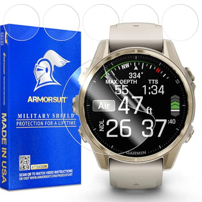 ArmorSuit 6 Pack for Garmin Fenix 8 (43mm) AMOLED Screen Protector MilitaryShield HD Clear TPU Film - Made in USA - size: Fenix 8 AMOLED (43mm)