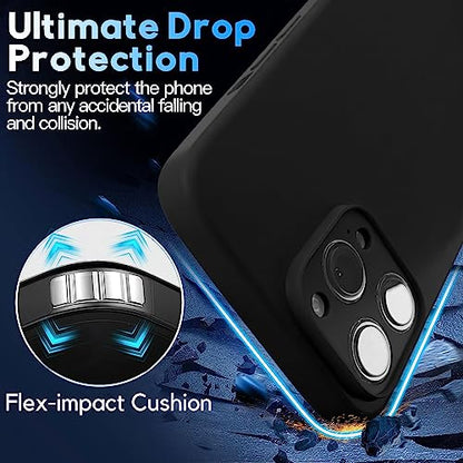 Crossbody Lanyard Strap Case for iPhone 14 Pro Max, Neck Cross Body, Adjustable Holder Removable, Drop Protection Shockproof, Hands-Free Silicone Case 6.7 inch, 150 cm Strap, iP14PM - Black - color: Black
