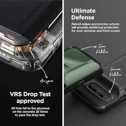 VRS DESIGN Damda Glide Pro for Pixel 10 / Pixel 10 Pro (2025) – Rugged Wallet Case with Sturdy Semi Auto Card Holder [4 Cards] Protective Phone Cover (Matte Black) - color: Matte Black, size: Pixel 10 / Pixel 10 Pro