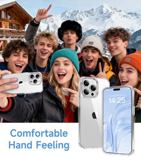 USLAI Case for iPhone 15 Pro Max, Anti-Yellowing, Crystal Clear Back, Shockproof & Military‑Grade Drop Protection - Transparent - color: Clear, size: iPhone 15 Pro Max