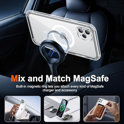 for iPhone 11 Pro Case Clear, Compatible with Magsafe, Anti-Yellowing, Military-Grade Protection, Shockproof Slim Magnetic Phone Case Cover, Transparent - color: A-Clear, size: iPhone 11 Pro