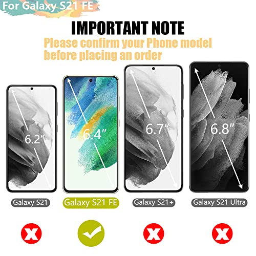 Battery Case for Samsung Galaxy S21 FE 5G, 5000mAh Rechargeable Extended Battery Charging Charger Case, Add 100% Extra Juice (6.4 Inches) Black