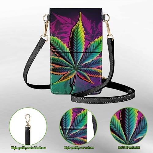 Small Crossbody Bags with Adjustable Shoulder Strap - color: Color Weed