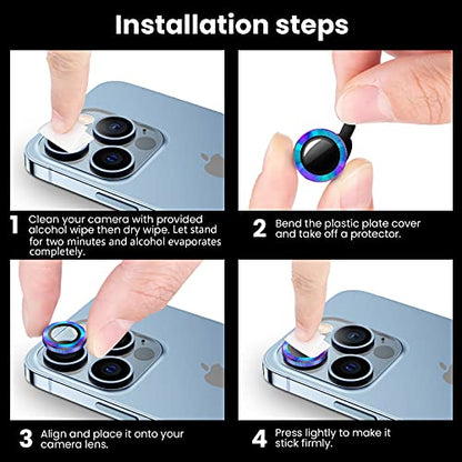 Tensea Camera Lens Protector Ring for iPhone 13 Pro - iPhone 13 Pro Max - color: Colorful
