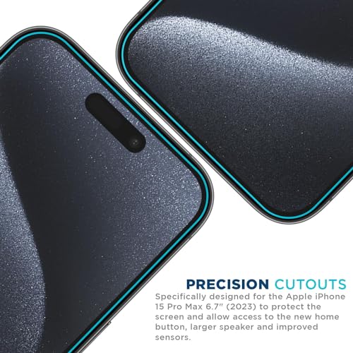 Tech Armor Screen Protector for iPhone 15 Pro Max, Ballistic Glass, 3-Pack - size: iPhone 15 Pro Max-6.7 Inch