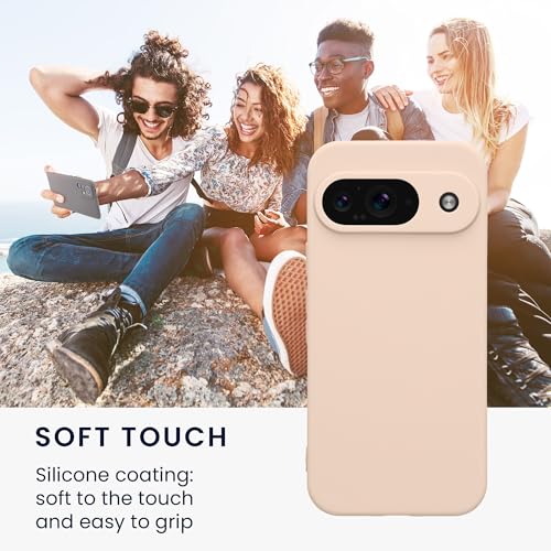 kwmobile Case Compatible with Google Pixel 9 Case - Protective Slim TPU Phone Cover - Soft Matte Finish - Coconut Swirl - color: Coconut Swirl, size: Pixel 9