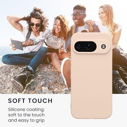 kwmobile Case Compatible with Google Pixel 9 Case - Protective Slim TPU Phone Cover - Soft Matte Finish - Coconut Swirl - color: Coconut Swirl, size: Pixel 9