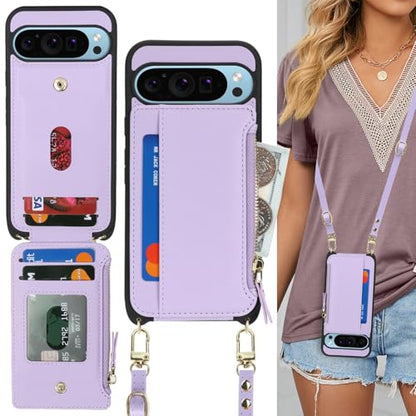 Cavor Compatible with Google Pixel 9 Pro XL Case Wallet, Purple - color: Purple, size: Google Pixel 9 Pro XL