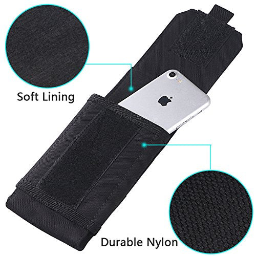 Tactical Molle Phone Holster Pouch, Universal Belt Waist Bag for iPhone 17 Pro Max/17 Pro/17/16 Pro Max/15 Pro Max/14 Pro Max/13/12, Samsung S25 Ultra/S24/S23, Size L - color: Desert Camo(1 Pack)