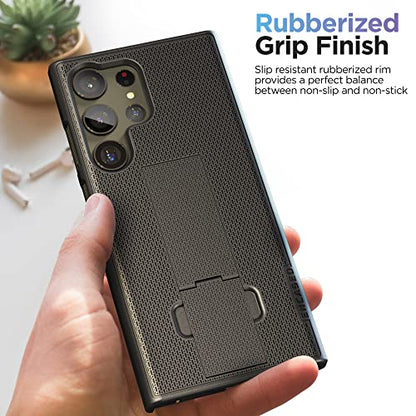 Encased DuraClip Designed for Samsung Galaxy S23 Ultra Belt Clip Case, Slim Phone Case with Holster (Black) - size: S23 Ultra