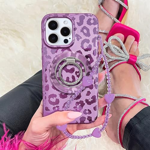 VELVET CAVIAR Compatible with MagSafe Phone Grip - color: Amethyst Leopard
