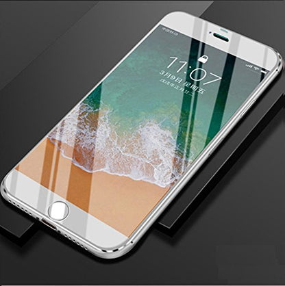 eTECH 2 Pack Full Coverage HD Clear Glass Screen Protector Compatible with iPhone 8/7 Plus 5.5 inch –Full Coverage – White color - Tempered Glass
