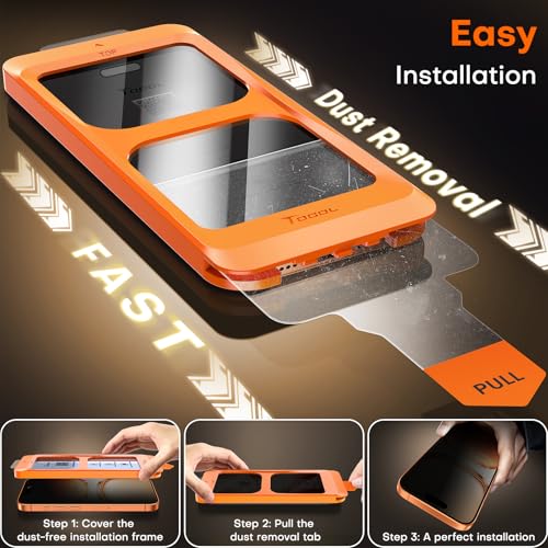TOCOL for iPhone 17 Pro Privacy Screen Protector - color: Privacy