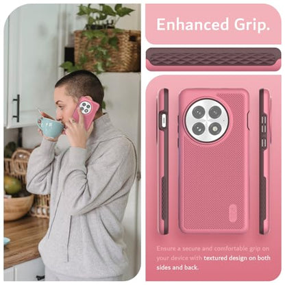 TUDIA MergeGrip for OnePlus 13 Case 5G (2025) - [Military Grade Drop Tested] Dual Layer Shockproof Slim Heavy Duty Tough Cover Phone Cases - Smokey Pink - color: Smokey Pink, size: Basic